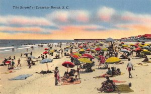 Crescent Beach South Carolina The Strand Beach Scene Vintage Postcard JE359339