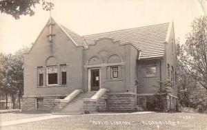 Algona Iowa Public Library Real Photo Antique Postcard K53291