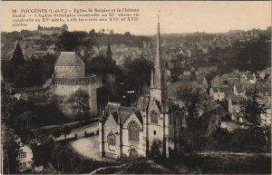 CPA Fougeres Eglise St Sulpice et le Chateau (1237549)