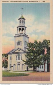 Vermont Bennington Old First Church 1949 Curteich