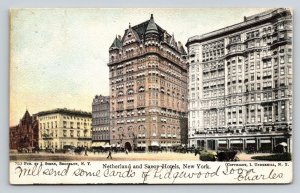 1907  Netherland and Savoy Hotel  New York City   Postcard