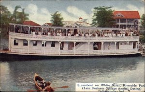 Indianapolis IN White River Steamboat Lain Business College Outing Vintage PC