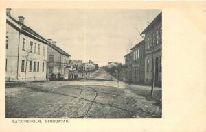 C-1910 Sweden Postcard Katrineholm Stogatan Street Scene 12395