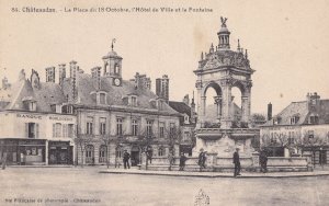 Chateaudun Banque Hotel Eure-et-Loir French Postcard