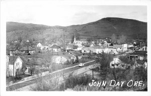 H17/ John Day Oregon RPPC Postcard 1948 Birdseye Stores Homes Church