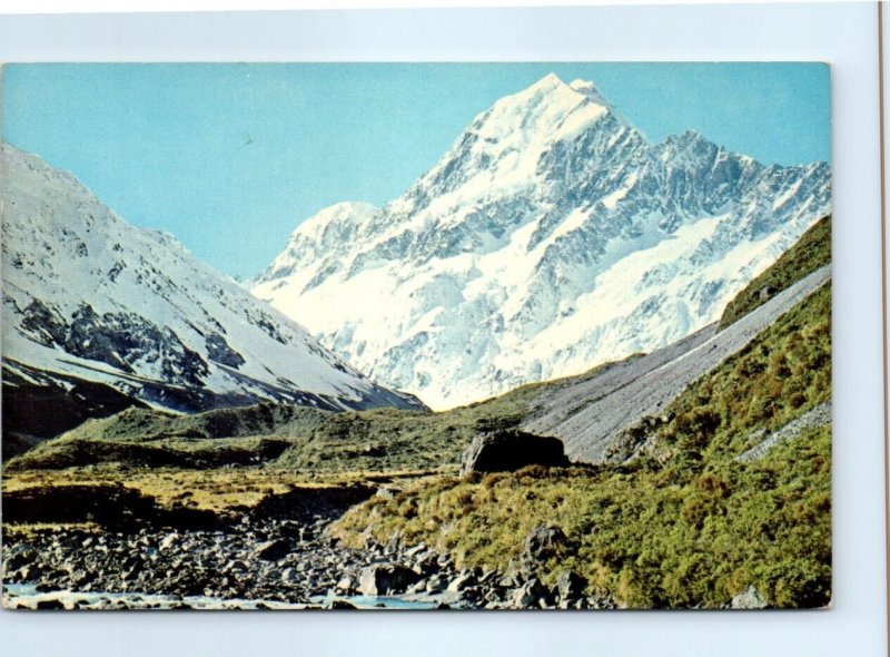 Postcard - Mt. Cook From Hooker River - New Zealand