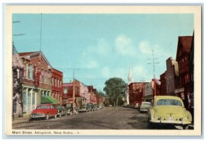 c1940's Main Street Antigonish Nova Scotia Canada Vintage Unposted Postcard