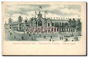 Old Postcard Paris 1900 World Expo Esplanade des Invalides rue Fabert Riviera