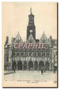 Old Postcard Saint Quentin The Hotel de Ville