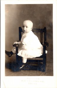 RPPC Baby Peter Cornelius 9 months, Jacobson Chicago Real Photo Postcard