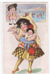 Swift's Premium Butterine Spanish Girl Doll postcard