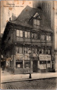 Germany Hamburg Pferdemarkt das Älteste Haus Vintage Postcard C028