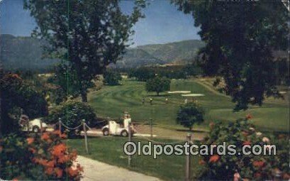 Valley Inn And Country Club, Ojai, CA USA Golf, Golfing 1959 postal used 1959