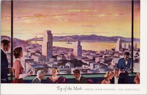 San Francisco CA Hotel Mark Hopkins Advertising Postcard G57