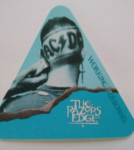 AC/DC Razors Edge Backstage Pass Original 1990-1991 Hard Rock Music Tour Vintage