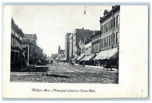 c1905's Philips Avenue Principal Street Sioux Falls South Dakota SD Postcard