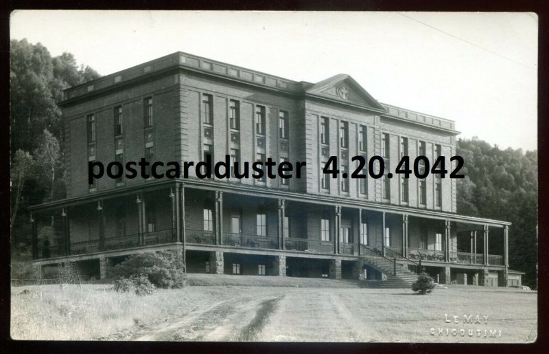 h3939 - CHICOUTIMI Quebec 1930s Convent. Real Photo Postcard by Le May