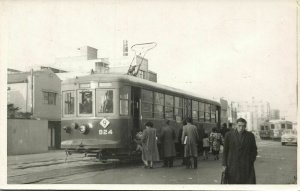 japan, KOBE, Unknown Road Scene, Tram, Street Car (1950s) Real Photo 