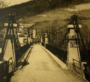 UNUSED POSTCARD - BASTEYROUX BRIDGE OVER MARONNE ARGENTAT FRANCE (KK3024) 