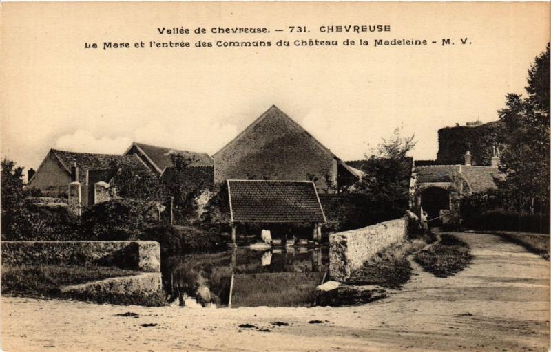 CPA Vallée de CHEVREUSE CHEVREUSE La Mare et l'entrée des communs.. (359077)