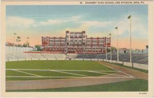 Erie PA, Pennsylvania - Academy High School and Stadium - Linen