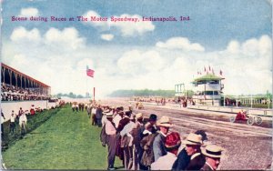 Postcard IN Indianapolis Motor Speedway - Scene during race - postmark 1911