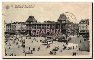 Old Postcard Brussels Gare Du Nord Vrussels North Station