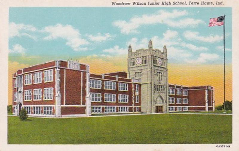 Indiana Terre Haute Woodrow Wilson Junior High School Curteich