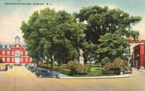 Washington Square Newport RI Rhode Island HB Settle Co. Vintage Postcard c1930