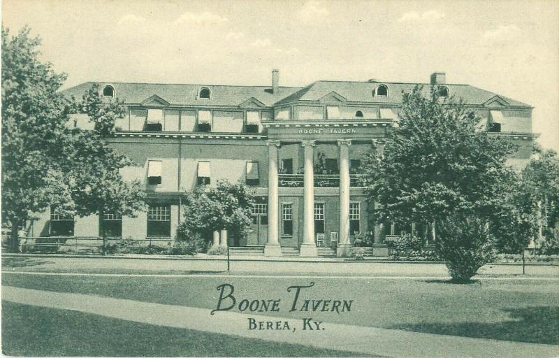 Berea, Kentucky KY Boone Tavern Vintage Curteich B&W Photo Postcard