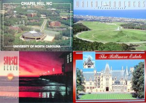 NORTH CAROLINA: Lot of (4) Modern Picture Postcards -  Continental Size (4X6)