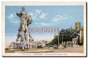 Old Postcard Angouleme Monument Carnot and Rempart Desaix