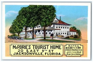 c1920 McRorie Tourist Home Lounge Jacksonville Florida Vintage Antique Postcard