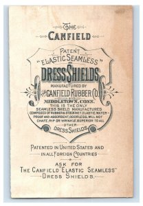 1880s Canfield Rubber Co. Dress Shields Mary Anderson Mrs. Hilsson Lot Of 2 F129