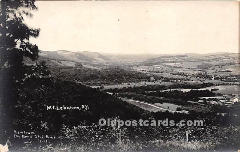 View from Big Bend State Road, Real Photo Mount Lebanon, NY, USA Unused 