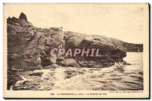 Old Postcard La Bernerie Le Rocher Du Roi