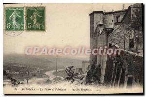 Old Postcard Aubenas La Vallee de l'Ardeche View Remparts