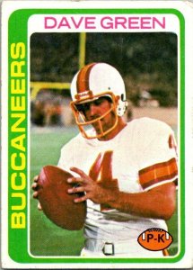 1978 Topps Football Card Lee Dave Green Tampa Bay Buccaneers sk7126