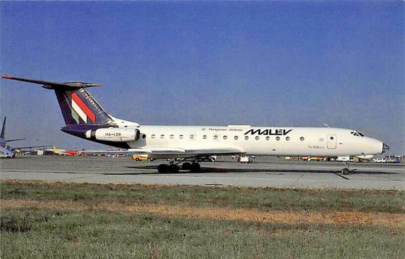  Airplane Postcard MALVE-Hungarine Airlines Tupolev HA-LBK 134A-3 c/n 1302 