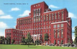 TOLEDO, OH  Ohio           TOLEDO HOSPITAL          c1940's Linen Postcard