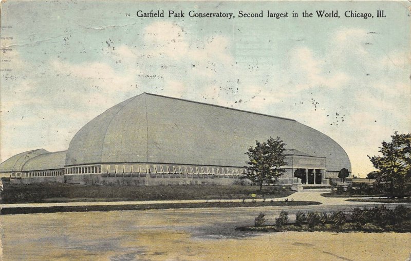 Chicago Illinois 1911 Postcard Garfield Park Conservatory