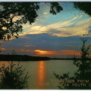 c1970s Lake Geneva WI Greetings from Youth Camp Christian Retreat Chrome PC A302