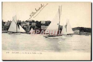 Postcard Old Boat Sailboat Dinard Le Bec de la Vallee