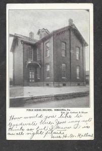 1907 Postcard Public School Robseonia PA!
