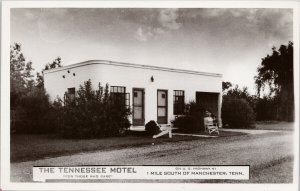 Manchester TN The Tennessee Motel US Hwy #41 Unused Real Photo Postcard G55