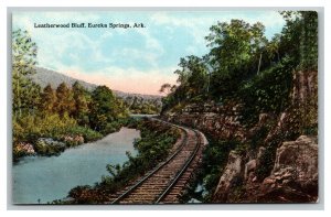 Vintage 1910's Postcard Train Tracks Leatherwood Bluff Eureka Springs Arkansas