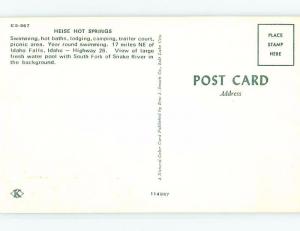 Pre-1980 HEISE HOT SPRINGS Idaho Falls Idaho ID ho6073