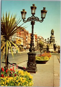 Postcard Ireland Dublin O'Connell Monument and Street