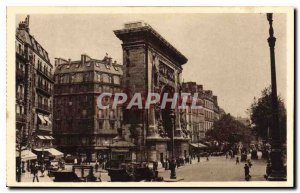 Old Postcard Paris Porte Saint Denis and Les Grands Boulevards Boulevard Bonn...