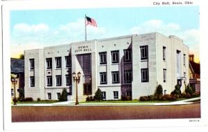 Old XENIA Ohio Postcard CITY HALL Greene County